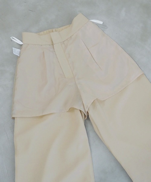 tiptop（ティップトップ）の「[ZOZO限定Sサイズ/セットアップ対応]リネンタッチタックワイドパンツ（スラックス・レディース・アイボリー/ブラック/チャコールグレー・S/M）」の14枚目の写真