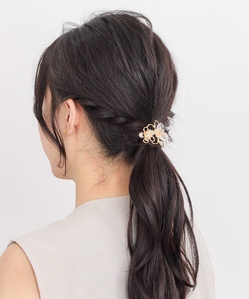 acca  お花  カメリア バレッタ ヘアクリップ 楽天市場】カメリア バレッタ 大きめ 花 キラキラ クリップ