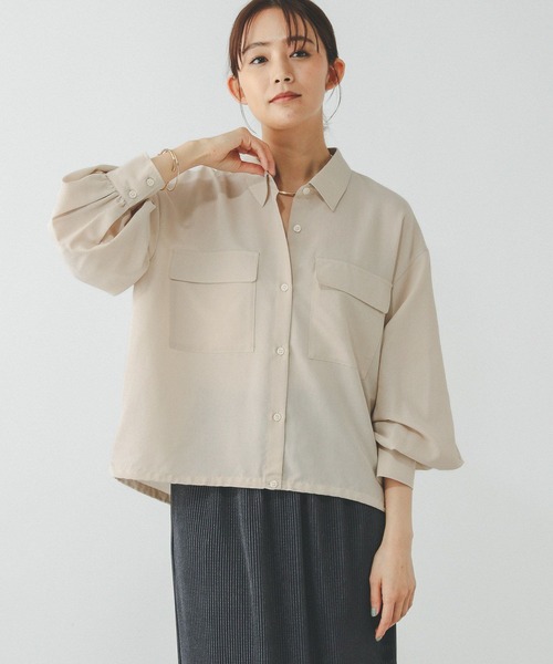 nnn.co.jp セール】イージーケアシアークロップドシャツ/288064（シャツ