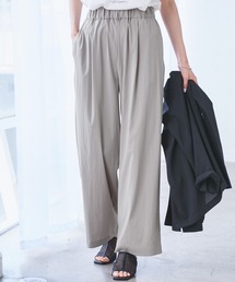レーヨンナイロンイージーワイドパンツ