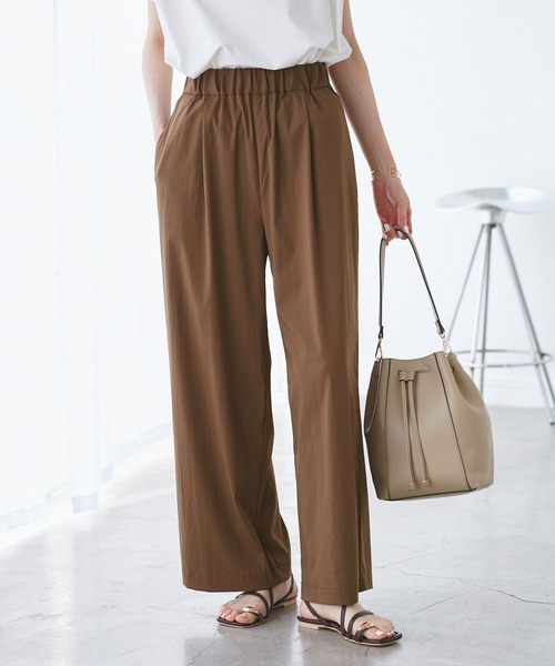 ROPE' PICNIC（ロペピクニック）の「レーヨンナイロンイージーワイドパンツ（その他パンツ・レディース・グレー系その他/チャコールグレー/ブラウン/ネイビー・36/38/40）」の3枚目の写真