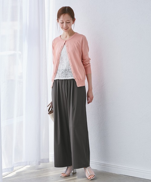 ROPE' PICNIC（ロペピクニック）の「レーヨンナイロンイージーワイドパンツ（その他パンツ・レディース・グレー系その他/チャコールグレー/ブラウン/ネイビー・36/38/40）」の6枚目の写真