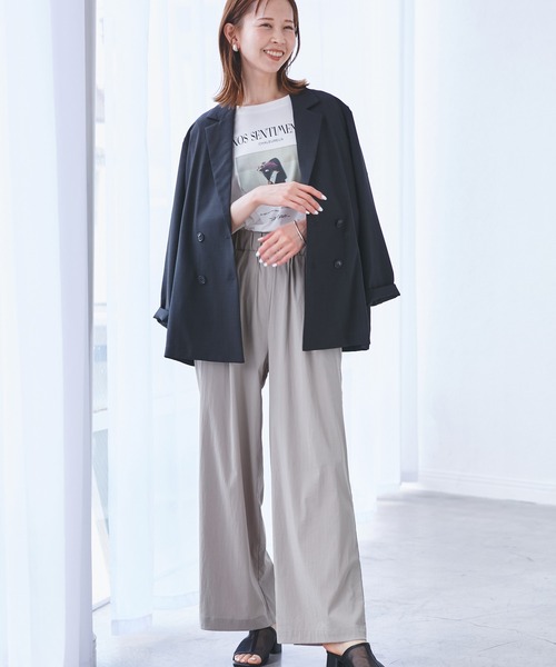 ROPE' PICNIC（ロペピクニック）の「レーヨンナイロンイージーワイドパンツ（その他パンツ・レディース・グレー系その他/チャコールグレー/ブラウン/ネイビー・36/38/40）」の8枚目の写真