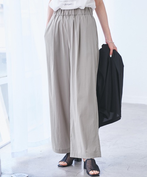 ROPE' PICNIC（ロペピクニック）の「レーヨンナイロンイージーワイドパンツ（その他パンツ・レディース・グレー系その他/チャコールグレー/ブラウン/ネイビー・36/38/40）」の11枚目の写真