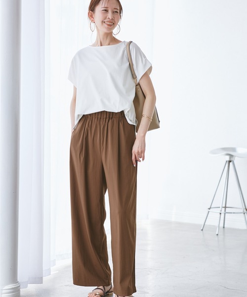 ROPE' PICNIC（ロペピクニック）の「レーヨンナイロンイージーワイドパンツ（その他パンツ・レディース・グレー系その他/チャコールグレー/ブラウン/ネイビー・36/38/40）」の13枚目の写真