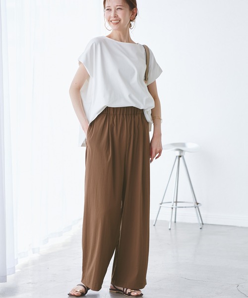 ROPE' PICNIC（ロペピクニック）の「レーヨンナイロンイージーワイドパンツ（その他パンツ・レディース・グレー系その他/チャコールグレー/ブラウン/ネイビー・36/38/40）」の14枚目の写真