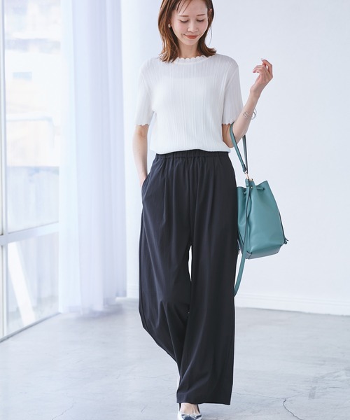ROPE' PICNIC（ロペピクニック）の「レーヨンナイロンイージーワイドパンツ（その他パンツ・レディース・グレー系その他/チャコールグレー/ブラウン/ネイビー・36/38/40）」の18枚目の写真