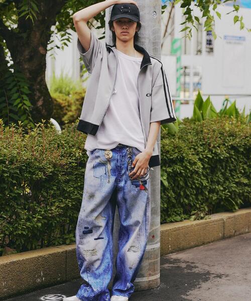 tk.TAKEO KIKUCHI（ティーケータケオキクチ）の「トラックジャージジャケット（Tシャツ/カットソー・メンズ・オフホワイト/グレー/ブラック・02/03）」の9枚目の写真