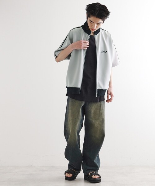 tk.TAKEO KIKUCHI（ティーケータケオキクチ）の「トラックジャージジャケット（Tシャツ/カットソー・メンズ・オフホワイト/グレー/ブラック・02/03）」の15枚目の写真