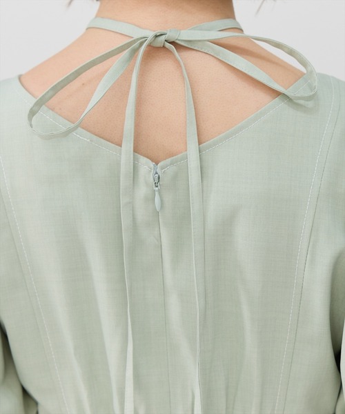 REDYAZEL(レディアゼル)の「バルーンスリーブワンピース(ワンピース・レディース・アイボリー/オレンジ/ミント/ブルー/ネイビー・SMALL/MEDIUM)」の11枚目の写真