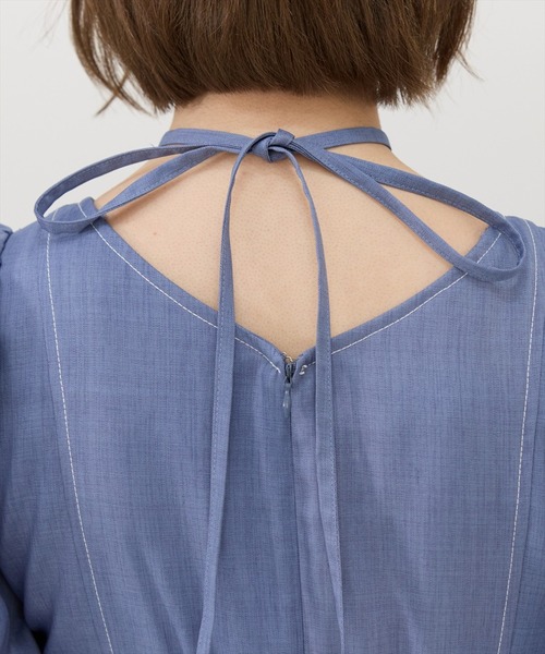 REDYAZEL(レディアゼル)の「バルーンスリーブワンピース(ワンピース・レディース・アイボリー/オレンジ/ミント/ブルー/ネイビー・SMALL/MEDIUM)」の19枚目の写真