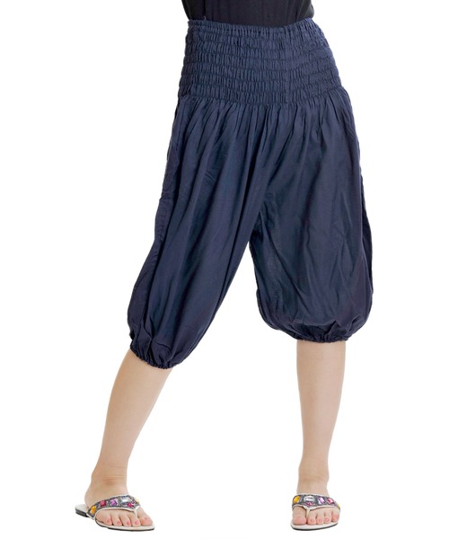 MARAI(マーライ)の「サルエルパンツ アラジンパンツ バルーンパンツ レーヨン ハーフ丈(その他パンツ・レディース・ワイン/ブルー/ブラック/パープル/グレー/ブラウン/ネイビー・FREE)」の11枚目の写真