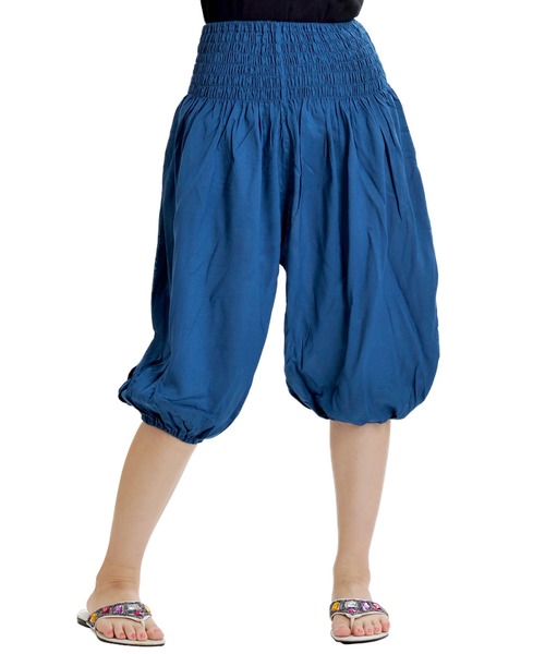 MARAI(マーライ)の「サルエルパンツ アラジンパンツ バルーンパンツ レーヨン ハーフ丈(その他パンツ・レディース・ワイン/ブルー/ブラック/パープル/グレー/ブラウン/ネイビー・FREE)」の12枚目の写真