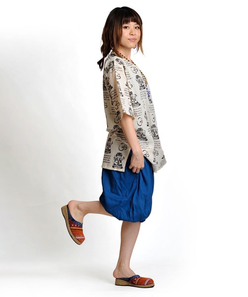 MARAI(マーライ)の「サルエルパンツ アラジンパンツ バルーンパンツ レーヨン ハーフ丈(その他パンツ・レディース・ワイン/ブルー/ブラック/パープル/グレー/ブラウン/ネイビー・FREE)」の16枚目の写真