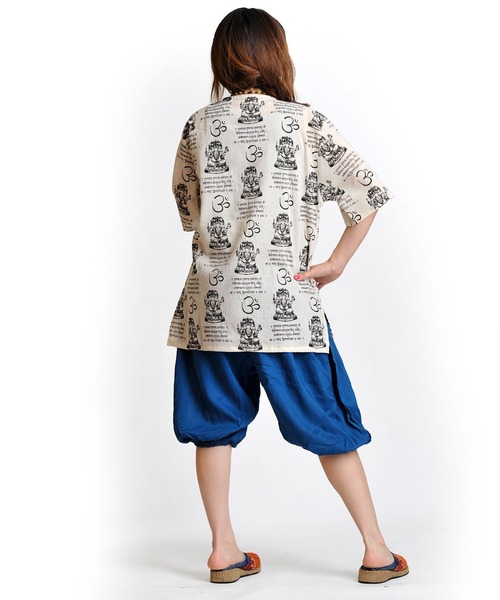 MARAI(マーライ)の「サルエルパンツ アラジンパンツ バルーンパンツ レーヨン ハーフ丈(その他パンツ・レディース・ワイン/ブルー/ブラック/パープル/グレー/ブラウン/ネイビー・FREE)」の17枚目の写真