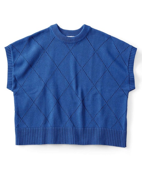 and myera（アンド マイラ）の「ａｎｄ　ｍｙｅｒａ　アイレット柄のベスト（ベスト・レディース・ブルー・L/M/S/LL）」の2枚目の写真