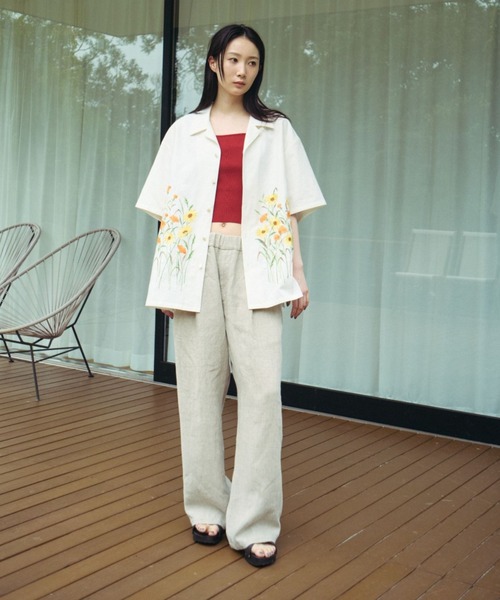 superNova. / スーパーノヴァ】ALOHA SHIRT-FLOWER GARDEN EMB-