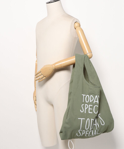 TODAY'S SPECIAL（トゥデイズスペシャル）の「【TODAY'S SPECIAL】POUCH MARCHE BAG M カーキ/361317（エコバッグ/サブバッグ・レディース・ミント・FREE）」の19枚目の写真