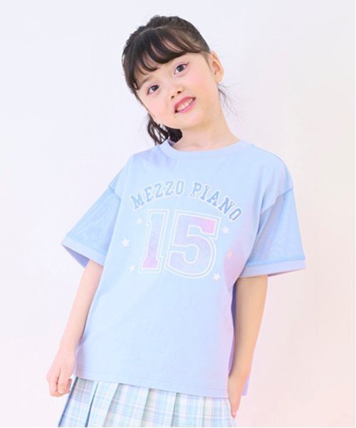 メゾピアノ　100 半袖　tシャツ　7点 セール】ナンバリング 袖メッシュ半袖Tシャツ（Tシャツ