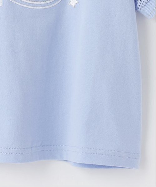ナンバリング　袖メッシュ半袖Tシャツ