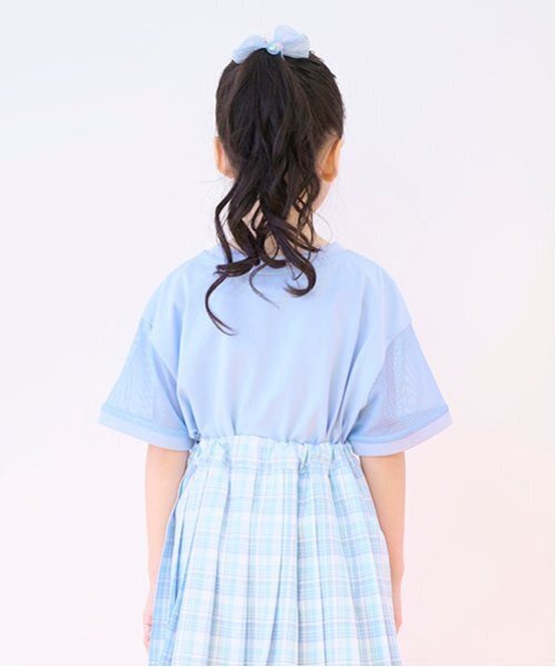 ナンバリング　袖メッシュ半袖Tシャツ