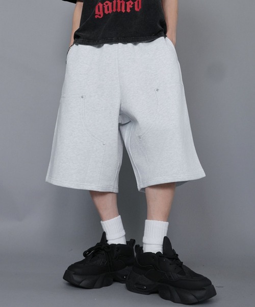 SPINNS（スピンズ）の「スウェットハーフパンツ/ダブルニー/ジョーツ/セットアップ対応（その他パンツ・メンズ・ブラック/杢グレー/アッシュグレー・L/M）」の3枚目の写真