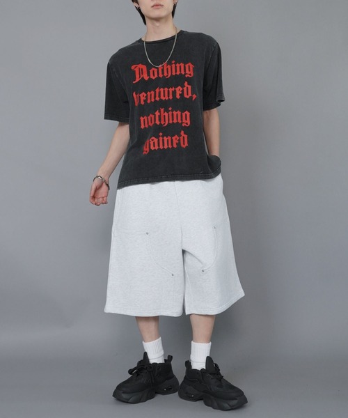 SPINNS（スピンズ）の「スウェットハーフパンツ/ダブルニー/ジョーツ/セットアップ対応（その他パンツ・メンズ・ブラック/杢グレー/アッシュグレー・L/M）」の4枚目の写真