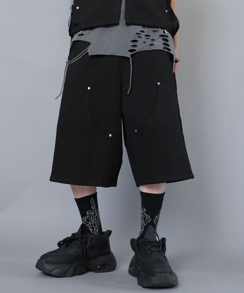 SPINNS（スピンズ）の「スウェットハーフパンツ/ダブルニー/ジョーツ/セットアップ対応（その他パンツ・メンズ・ブラック/杢グレー/アッシュグレー・L/M）」の15枚目の写真