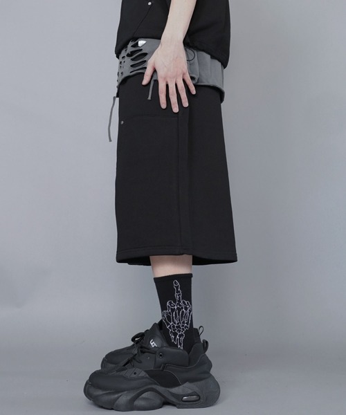 SPINNS（スピンズ）の「スウェットハーフパンツ/ダブルニー/ジョーツ/セットアップ対応（その他パンツ・メンズ・ブラック/杢グレー/アッシュグレー・L/M）」の16枚目の写真