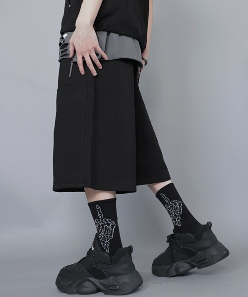 SPINNS（スピンズ）の「スウェットハーフパンツ/ダブルニー/ジョーツ/セットアップ対応（その他パンツ・メンズ・ブラック/杢グレー/アッシュグレー・L/M）」の17枚目の写真