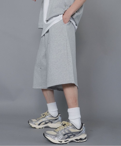 SPINNS（スピンズ）の「スウェットハーフパンツ/ダブルニー/ジョーツ/セットアップ対応（その他パンツ・メンズ・ブラック/杢グレー/アッシュグレー・L/M）」の22枚目の写真