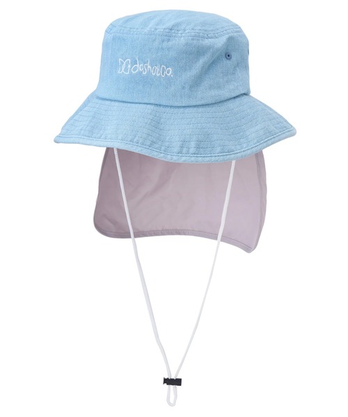 DC SHOES(ディーシーシューズ)の「25 KD SHADE HAT/DCキッズ日焼け帽子シェード付きストラップ付きバケハ(バケットハット)(キャップ・キッズ・ライトブルー/ブラック/ブラック系その他・FREE)」の13枚目の写真