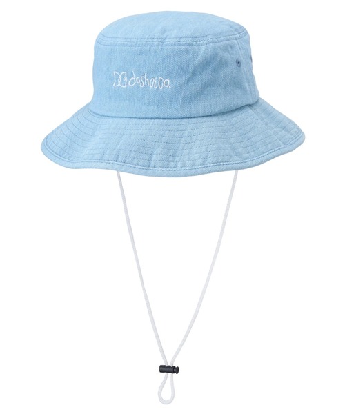 DC SHOES(ディーシーシューズ)の「25 KD SHADE HAT/DCキッズ日焼け帽子シェード付きストラップ付きバケハ(バケットハット)(キャップ・キッズ・ライトブルー/ブラック/ブラック系その他・FREE)」の15枚目の写真