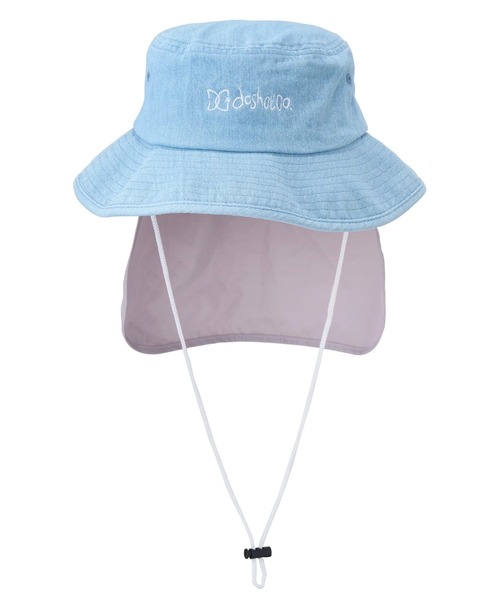 DC SHOES(ディーシーシューズ)の「25 KD SHADE HAT/DCキッズ日焼け帽子シェード付きストラップ付きバケハ(バケットハット)(キャップ・キッズ・ライトブルー/ブラック/ブラック系その他・FREE)」の17枚目の写真