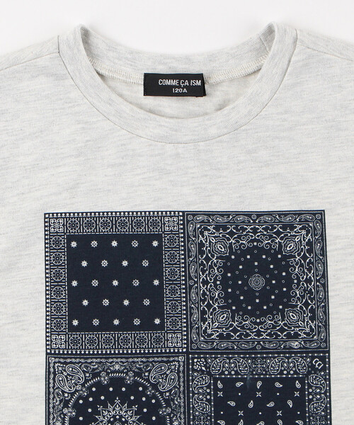 即発送 Tシャツ バンダナ COMME CA ISM｜バンダナ柄プリント 半袖Tシャツ | Rakuten
