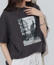 プリントオーバーサイズTシャツ