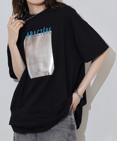 FUNALIVE(ファンアライブ)の「プリントオーバーサイズTシャツ(Tシャツ/カットソー・レディース・オフホワイト/チャコール/ブラック/ホワイト系・FREE)」の11枚目の写真