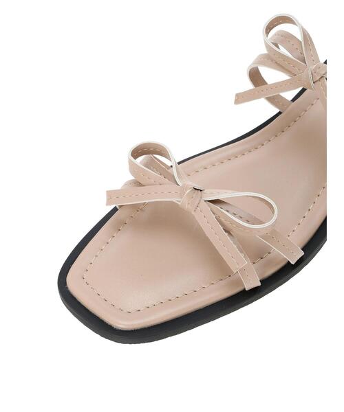 Te chichi TERRASSE（テチチテラス）の「リボンフラットサンダル《2025summer catalog item》（サンダル・レディース・ブラック/オフホワイト/ベージュ・M/L）」の10枚目の写真