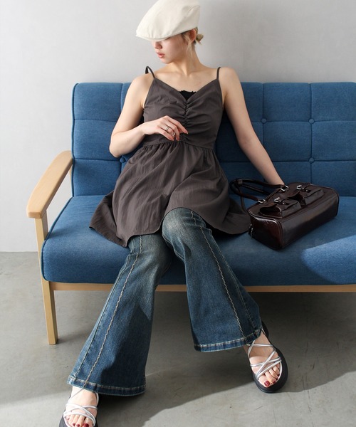 SpRay(スプレイ)の「2ポケットショルダーバック(ショルダーバッグ・レディース・レッド/ブラウン/アイボリー/ブラック/シルバー・FREE)」の10枚目の写真