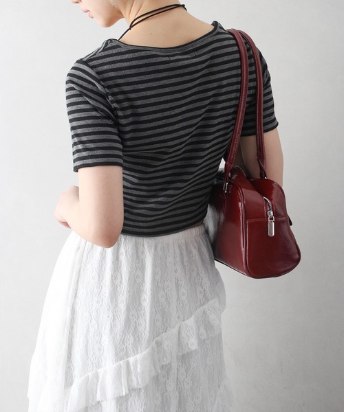 SpRay(スプレイ)の「2ポケットショルダーバック(ショルダーバッグ・レディース・レッド/ブラウン/アイボリー/ブラック/シルバー・FREE)」の15枚目の写真