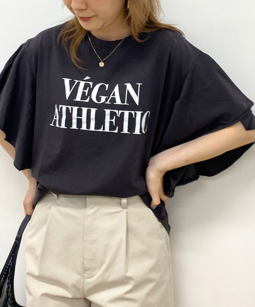 MICA＆DEAL/マイカ＆ディール】VEGAN ATHLETIC ロゴフリル