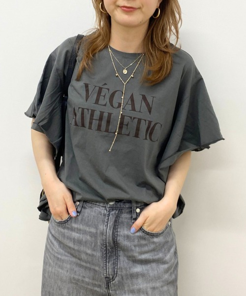 MICA＆DEAL/マイカ＆ディール】VEGAN ATHLETIC ロゴフリル