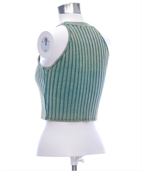 clear（クリア）の「ストーンウォッシュホルターネックリブニットタンク[着回し力抜群 大人 カジュアル]≪SS新作≫（タンクトップ・レディース・ブルー/ブラウン/キャメル・F）」の10枚目の写真