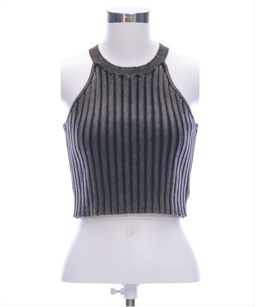 clear（クリア）の「ストーンウォッシュホルターネックリブニットタンク[着回し力抜群 大人 カジュアル]≪SS新作≫（タンクトップ・レディース・ブルー/ブラウン/キャメル・F）」の17枚目の写真