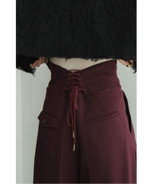 パンツ knuth marf high waist lace up pants high waist lace up slacks pants/2color | KNUTH MARF