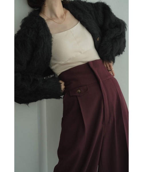 high waist lace up slacks pants（その他パンツ）｜Knuth Marf