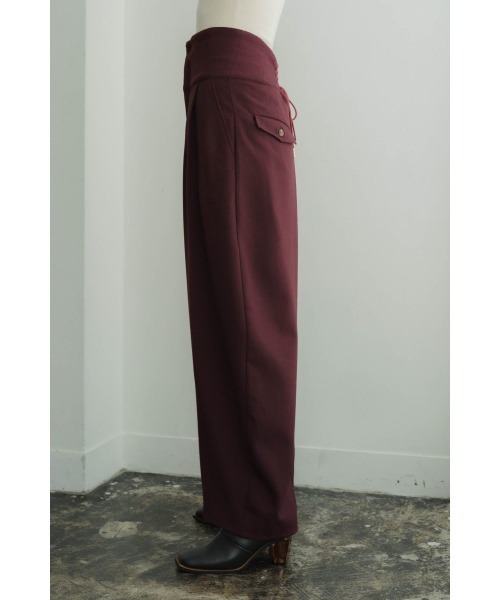 Knuth Marf（クヌースマーフ）の「high waist lace up slacks pants（その他パンツ・レディース・パープル・FREE）」の7枚目の写真
