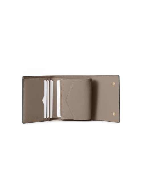 未使用級✨現行 BONAVENTURA フラップ スモールウォレット グレージュ フラップ スモールウォレット シュリンクレザー（財布）｜BONAVENTURA