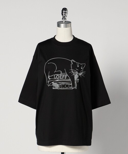 現行品 ロエフ <LOEFF>スリーピング キャット Tシャツ S(0) LOEFF>スリーピング キャット Tシャツ UNISEX(Tシャツ