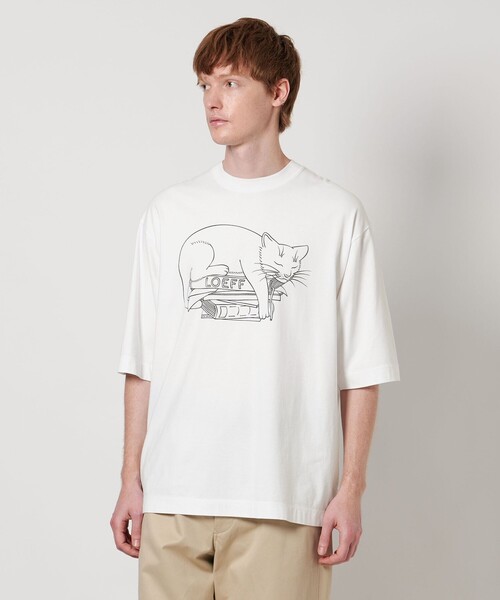 LOEFF（ロエフ）の「＜LOEFF＞スリーピング キャット Tシャツ UNISEX（Tシャツ/カットソー・レディース・ブラック/ホワイト・00/0/1/2）」の6枚目の写真